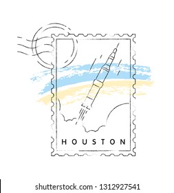 Houston vector illustration and typography design