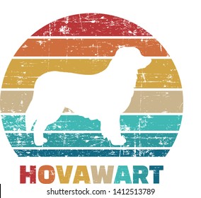 Hovawart silhouette vintage and retro