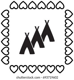 Hovel icon, hut vector illustration