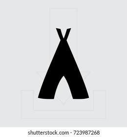 Hovel icon, hut vector illustration