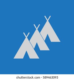 Hovels icon, camp vector illustration