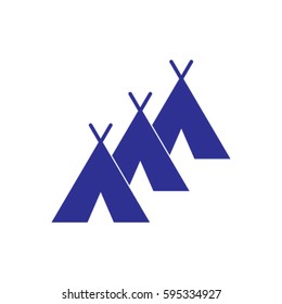 Hovels icon, camp vector illustration
