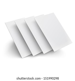 Hover blank pages on white background. Vector illustration. EPS10.