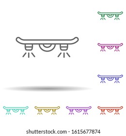 Hover board, technology in multi color style icon. Simple thin line, outline vector of future world icons for ui and ux, website or mobile application