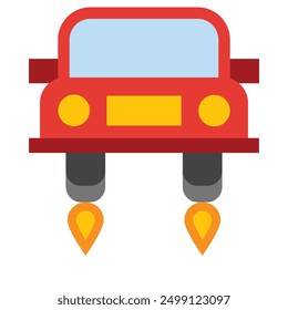 Hover Car Flat Icon Design For Personal nad Commercial Use