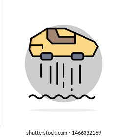 Hover car, Personal, Car, Technology Abstract Circle Background Flat color Icon. Vector Icon Template background