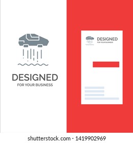 Hover car, Personal, Car, Technology Grey Logo Design and Business Card Template