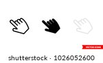 Hover icon of 3 types: color, black and white, outline. Isolated vector sign symbol.