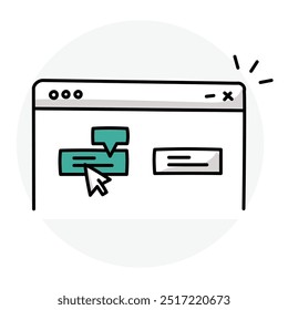 Hover State Icon Design. Representing User Interface. Design. Interaction. Effect. Vector icon.