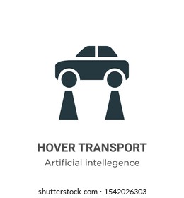 Hover transport vector icon on white background. Flat vector hover transport icon symbol sign from modern artificial intellegence and future technology collection for mobile concept and web apps 