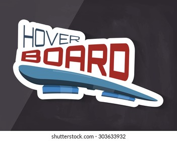 Hoverboard Creative Vector Graphic On Dark Backgrund