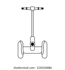 Hoverboard electric scooter black and white
