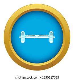Hoverboard gyro pod icon blue vector isolated on white background for any design