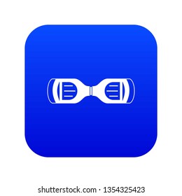 Hoverboard gyro pod top view icon digital blue for any design isolated on white vector illustration