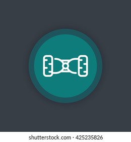 hoverboard, gyroscooter linear icon, vector illustration
