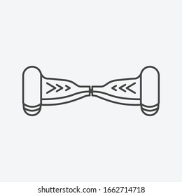 Hoverboard icon isolated on background. Self-balancing scooter symbol modern, simple, vector, icon for website design, mobile app, ui. Vector Illustration