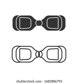 Hoverboard icon. Self-balancing transport symbol modern, simple, vector, icon for website design, mobile app, ui. Vector Illustration