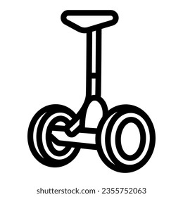 Hoverboard line icon, electric transport concept, gyroscooter with handle vector sign on white background, outline style icon for mobile concept and web design. Vector graphics