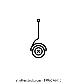 Icono De La Línea De Hoverboard En Un Estilo Simple. Señal vectorial en un estilo simple aislado en un fondo blanco. Tamaño original 64x64 píxeles