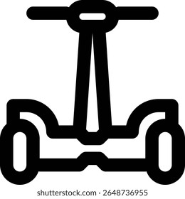 Hoverboard, inteligente, icono de contorno de rueda de equilibrio