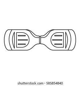 Hoverboard top view icon. Outline illustration of hoverboard top view vector icon for web