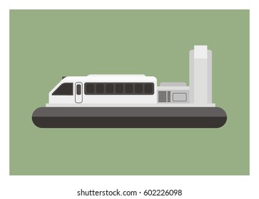 Hovercraft Simple Illustration