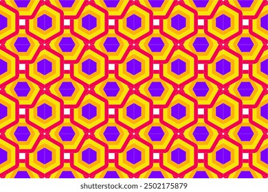 How about Seamless blue abstract pattern with geometric shapes and circles, perfect for wallpaper or textile design