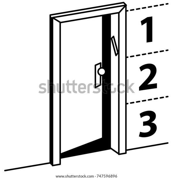 How Affix Mezuzah On Door Frame Stock Vector Royalty Free 747596896