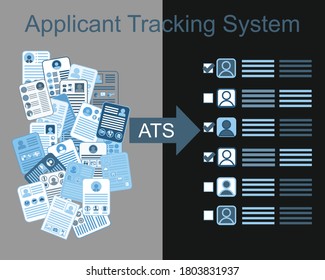 how applicant tracking system (ATS) works vector