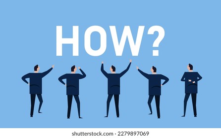 How big text businessman question think want to know answer