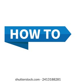 How To In Blue Rectangle Ribbon Shape For Tutorial Education Guidance Information Announcement Business Marketing Social Media

