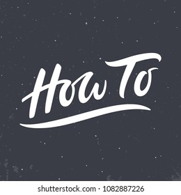 How To brush lettering on a dark background. Vector design. 