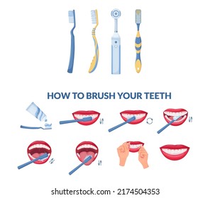 341 Toothbrushing steps Images, Stock Photos & Vectors | Shutterstock