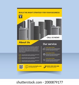 how to build the right strategy Business flyer template design