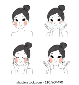 
How to cleanse and moisturize the skin face.