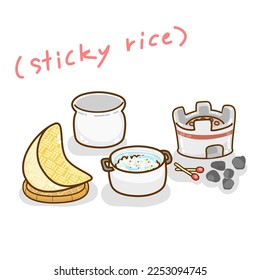 How to cook sticky rice.