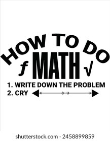 How to do math 1. write down the problem 2. cry
