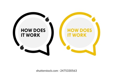 How does it work design template illustration