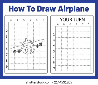 How To Draw Airplane For kids