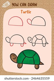 how draw animal, drawing simple animal worksheet for kids