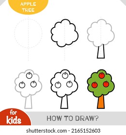 Comment dessiner l'arbre Apple pour les enfants. Didacticiel de dessin étape par étape. Un guide simple pour apprendre à dessiner