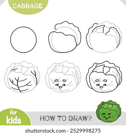 Cómo dibujar repollo para niños. Tutorial de dibujo paso a paso. Una guía sencilla para aprender a dibujar