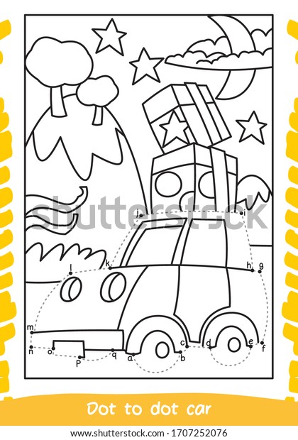 How To Draw Car . Drawing For Children.\
Dot to Dot Transportation