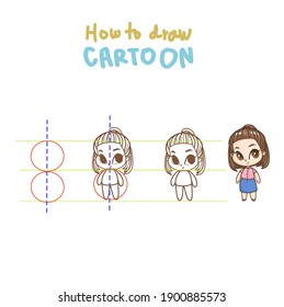 How to draw cartoon vector