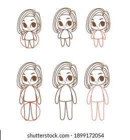 How to draw Chibi Anime vector
