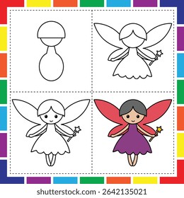 How to draw and color magical creatures for kids step by step guide to unicorns dragons fairies mermaids and castles, Learn to draw and color magical beings a fun step by step