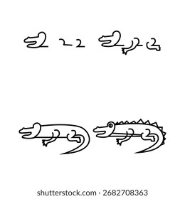 How to Draw a Crocodile Easy Step by Step Drawing Tutorial for Kids