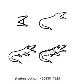 Como Desenhar um Crocodilo: Fácil Passo-a-Passo Desenho Tutorial para Crianças