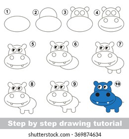  Cómo dibujar un hipopótamo corto