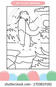 How To Draw Dinosaur. Drawing For Children. Dot to Dot